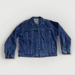 Vintage Japanese Brand Bobson Denim Trucker Jacket Blue Men's Size Large Rare
